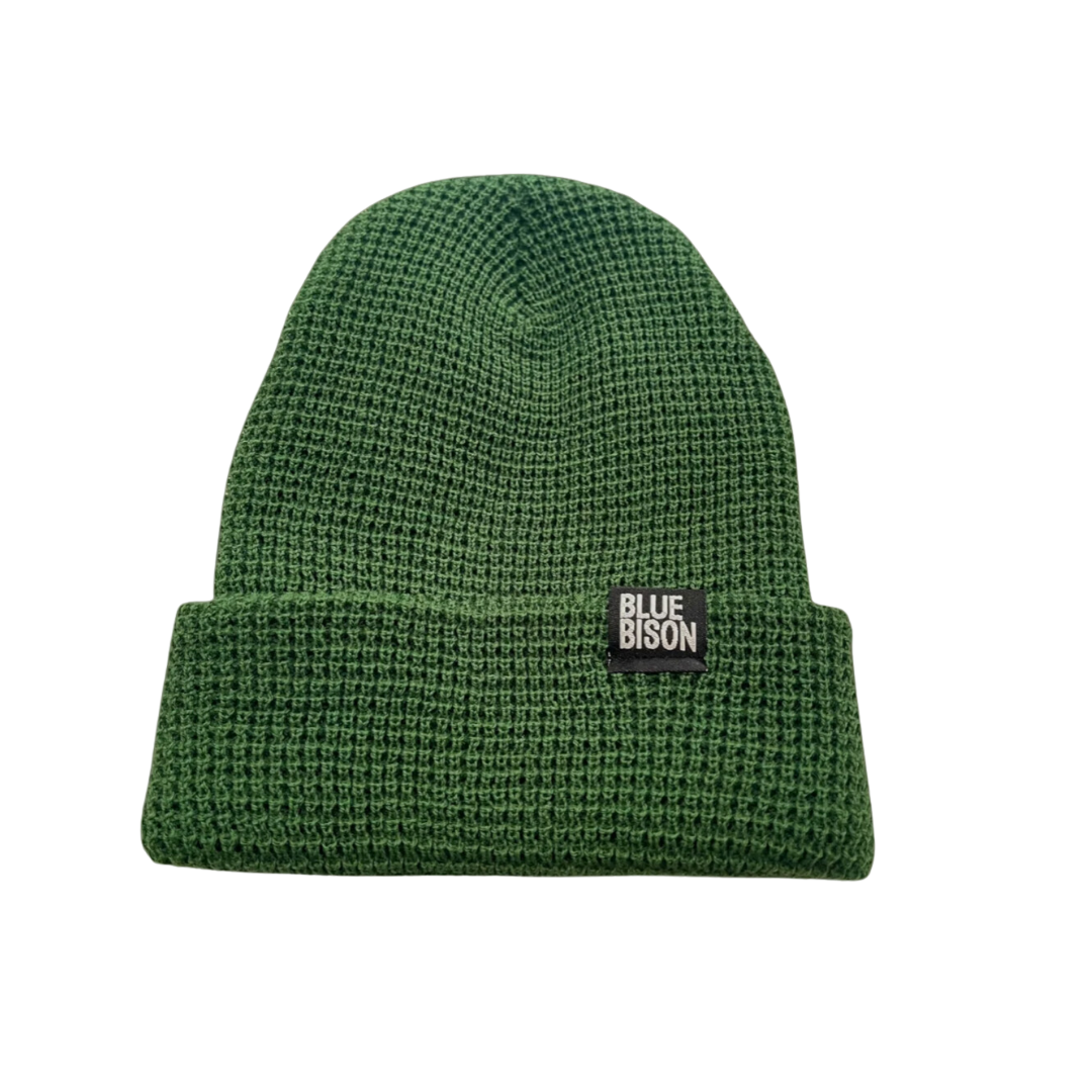 The Waffle Beanie (Multiple Apparel Blue – Bison Colors)
