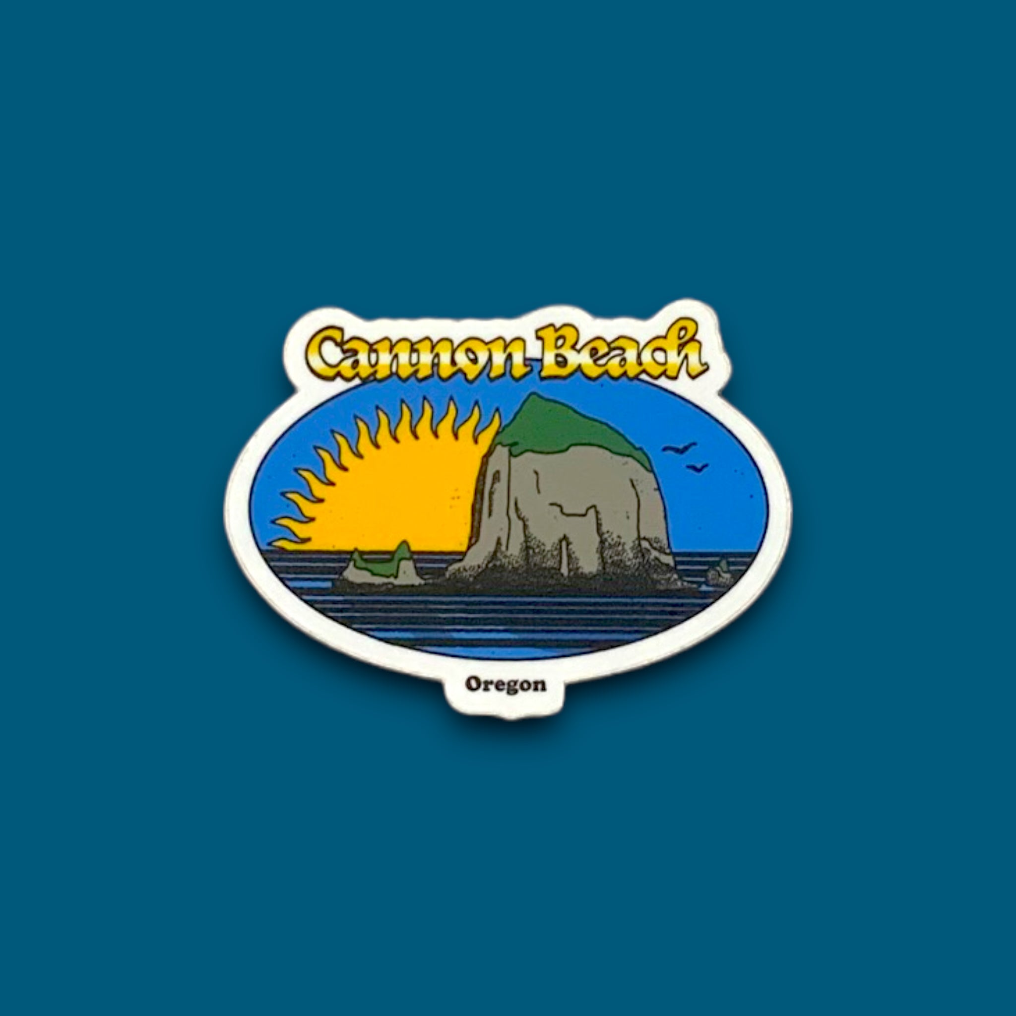 cannon-beach-oregon-sticker-blue-bison-apparel