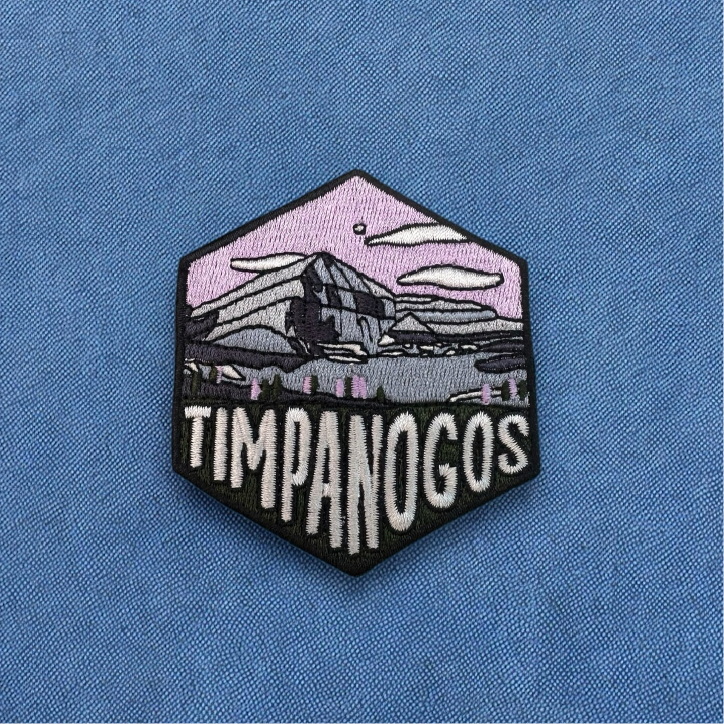 Mount Timpanogos, Utah- Embroidered Hexagon Patch