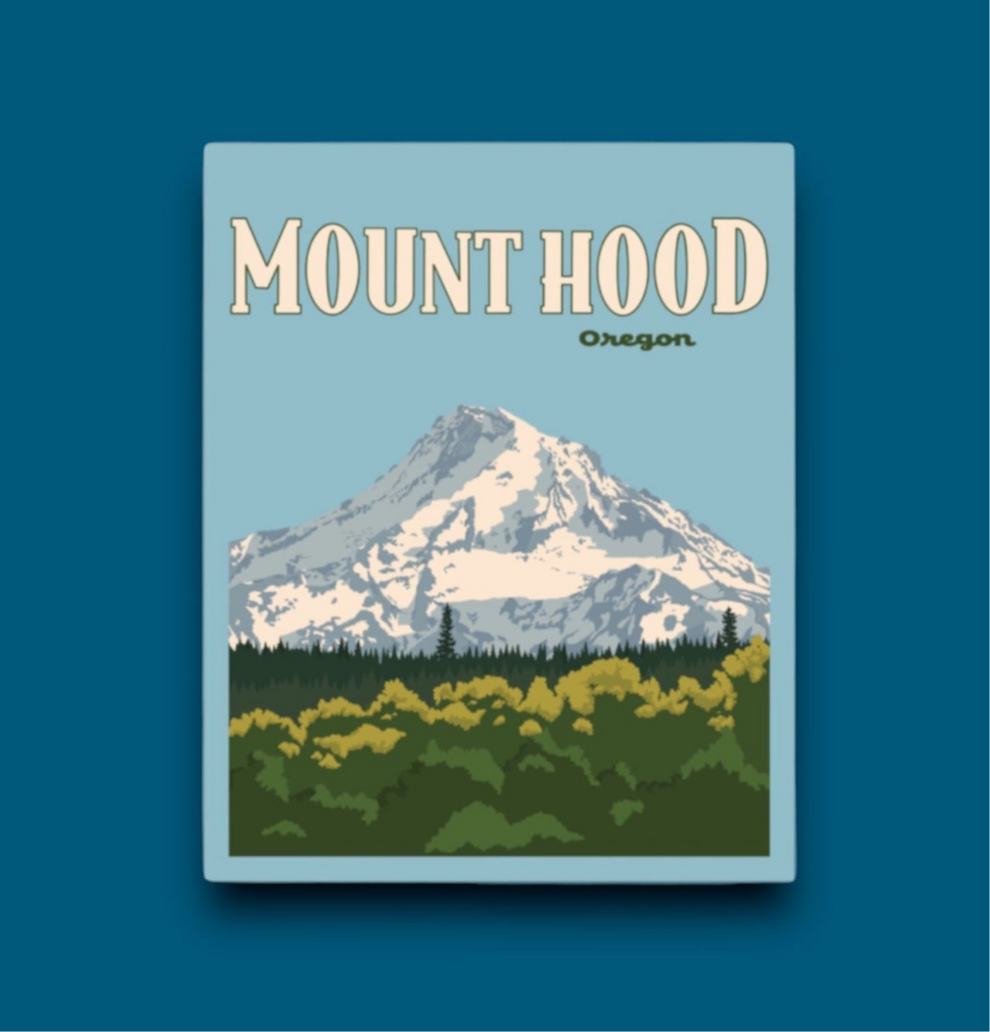 Mount Hood, Oregon- Poster Sticker