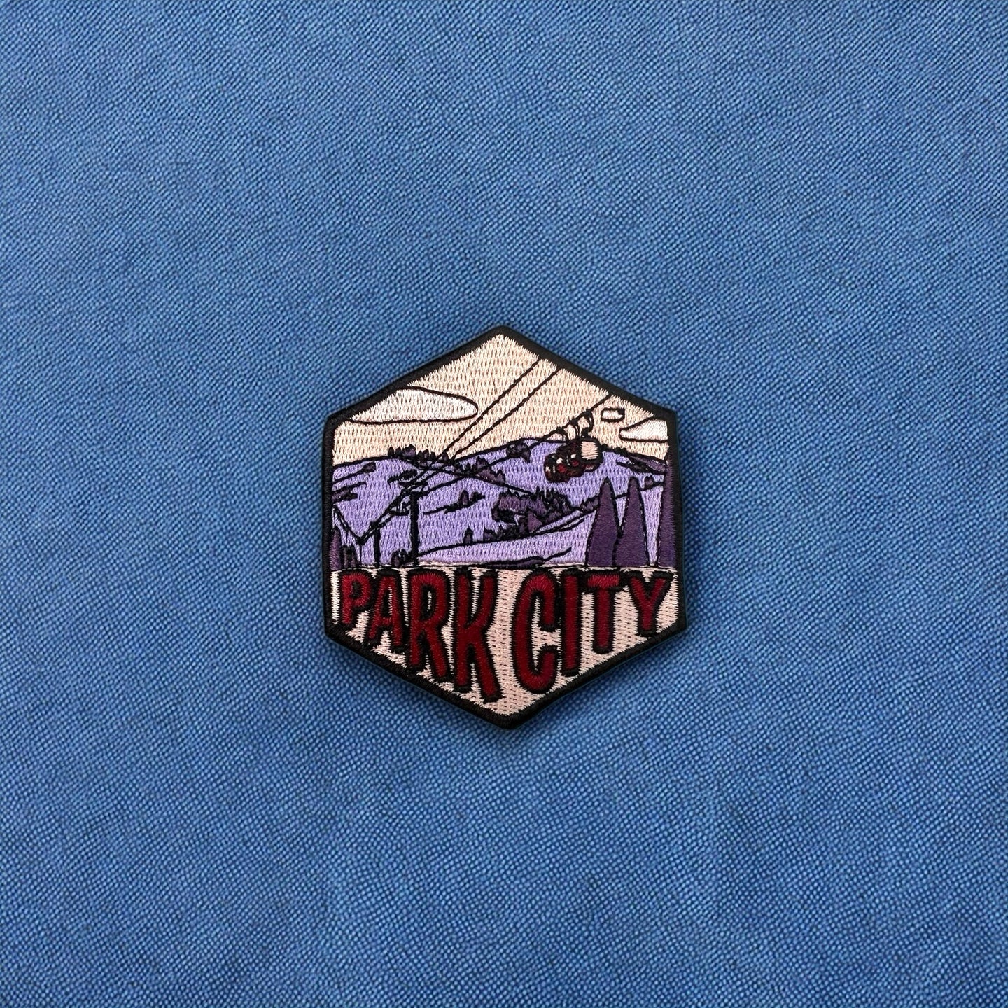 Park City Utah- Embroidered Hexagon Patch