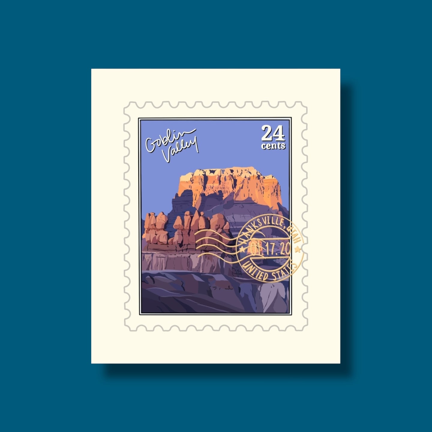 Goblin Valley Stamp Sticker