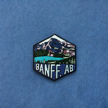 Load image into Gallery viewer, Banff National Park, Alberta, Canada- Embroidered Hexagon Patch
