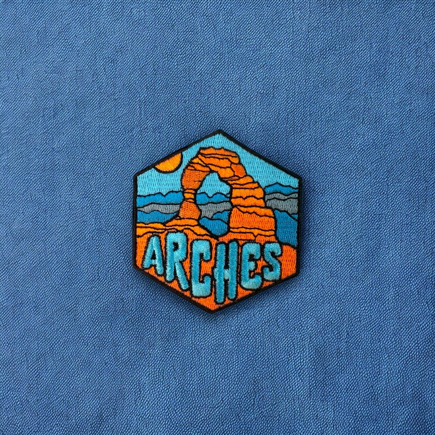 Arches National Park, Utah- Embroidered Hexagon Patch