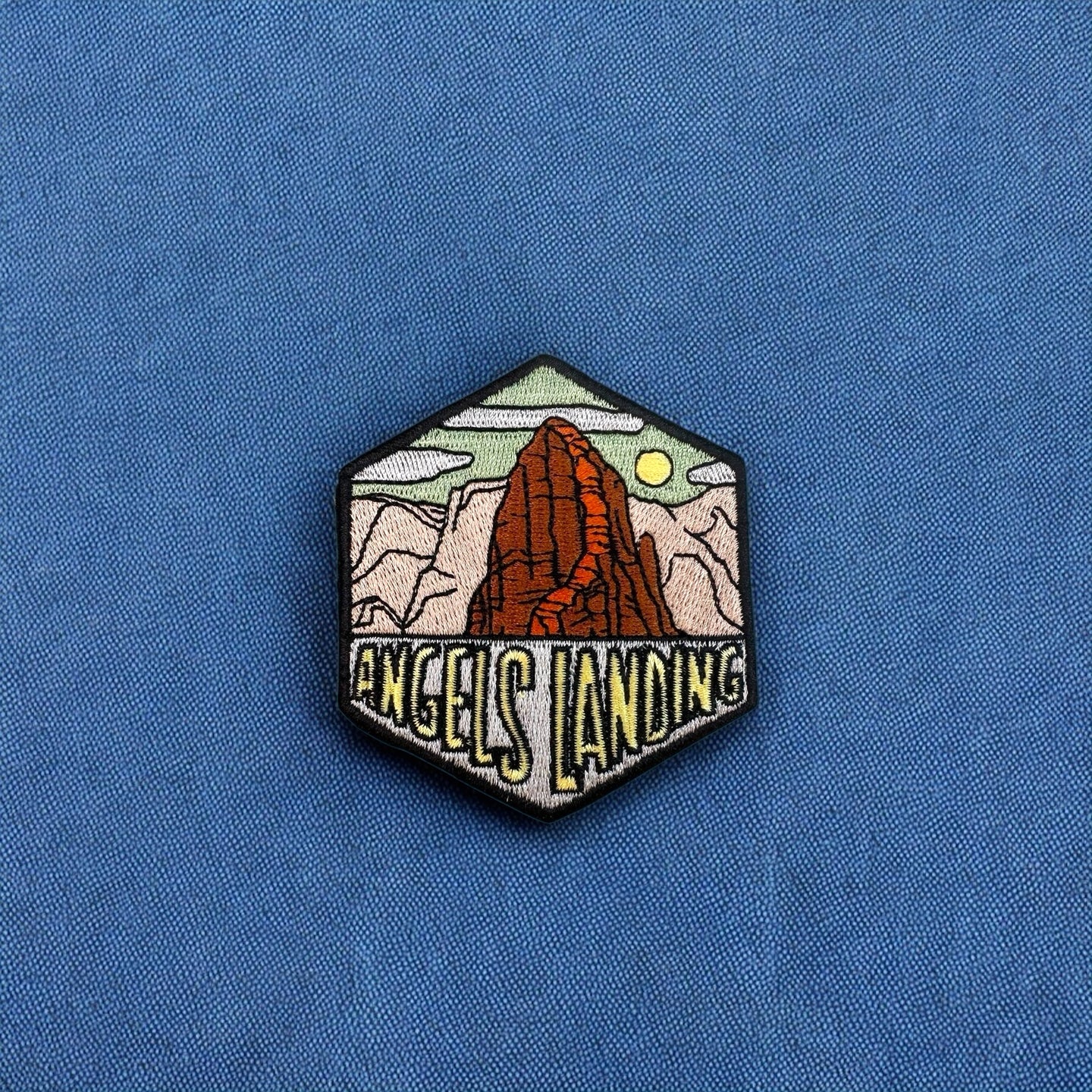 Angels Landing, Zion National Park, Utah- Embroidered Hexagon Patch