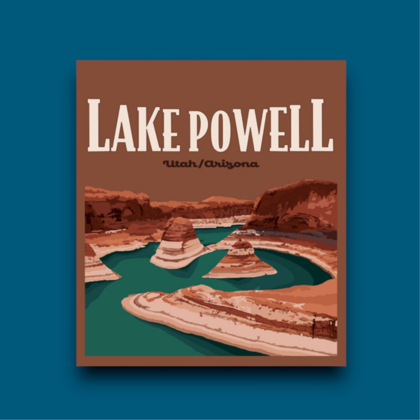 Lake Powell, Utah/Arizona- Poster Sticker