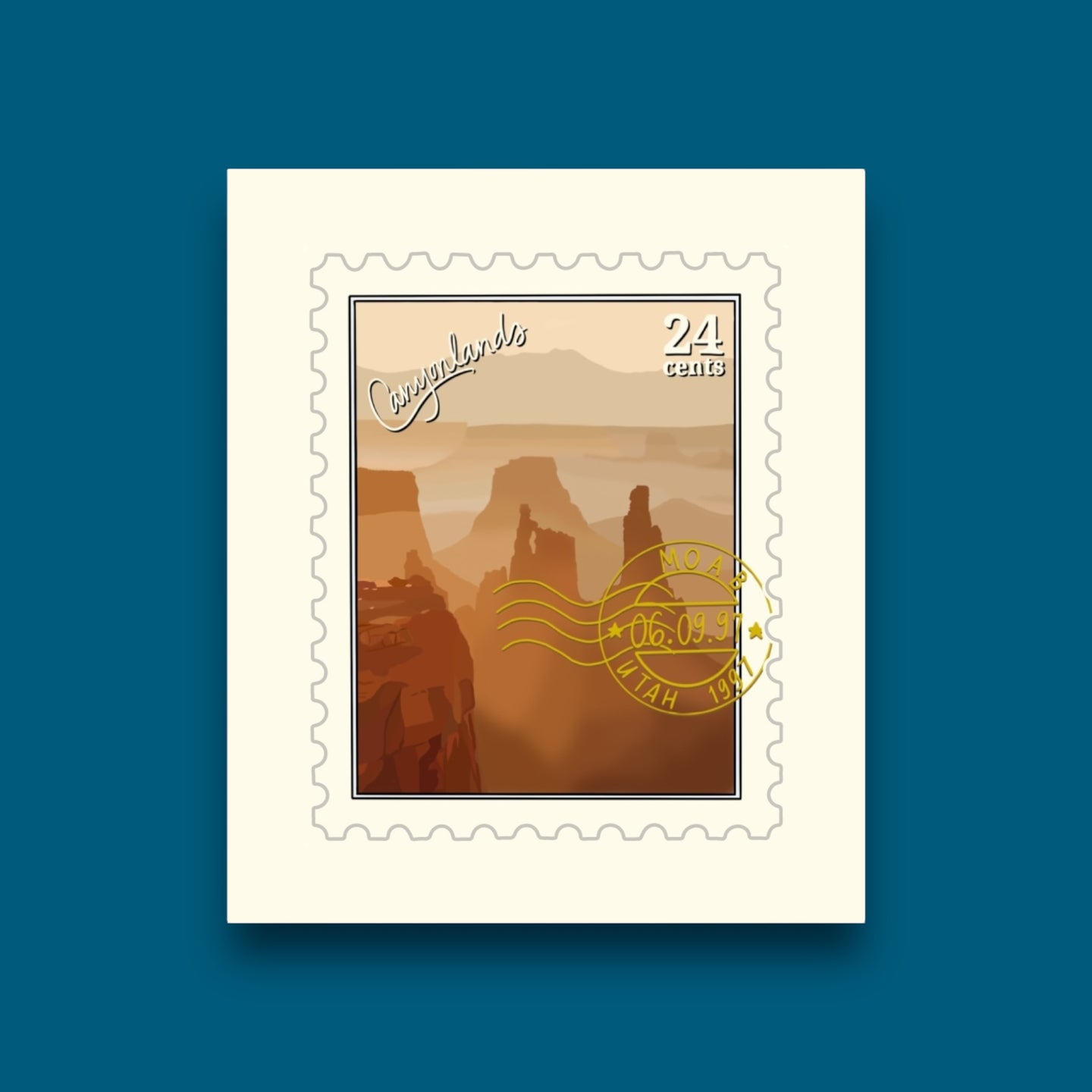 Canyonlands Utah Stamp Sticker