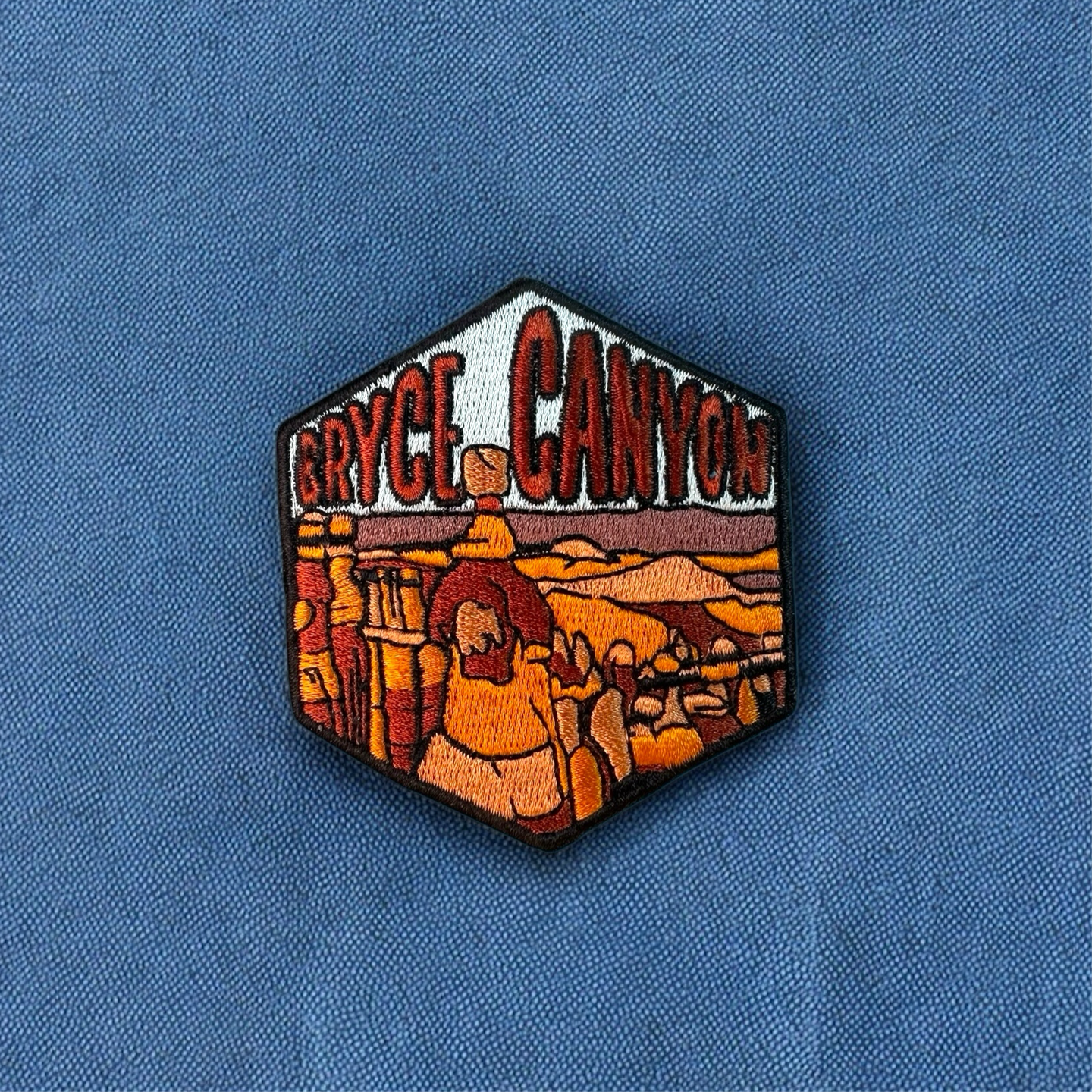 Bryce Canyon National Park, Utah- Embroidered Hexagon Patch