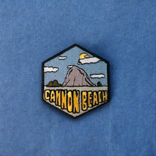 Load image into Gallery viewer, Cannon Beach, Oregon- Embroidered Hexagon Patch
