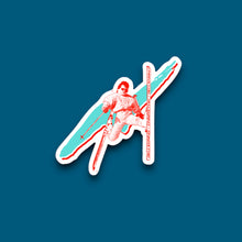 Load image into Gallery viewer, Acro Skier Red Vinyl Sticker (B7)
