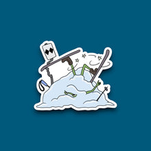 Load image into Gallery viewer, Skier Frog Wipeout Sticker
