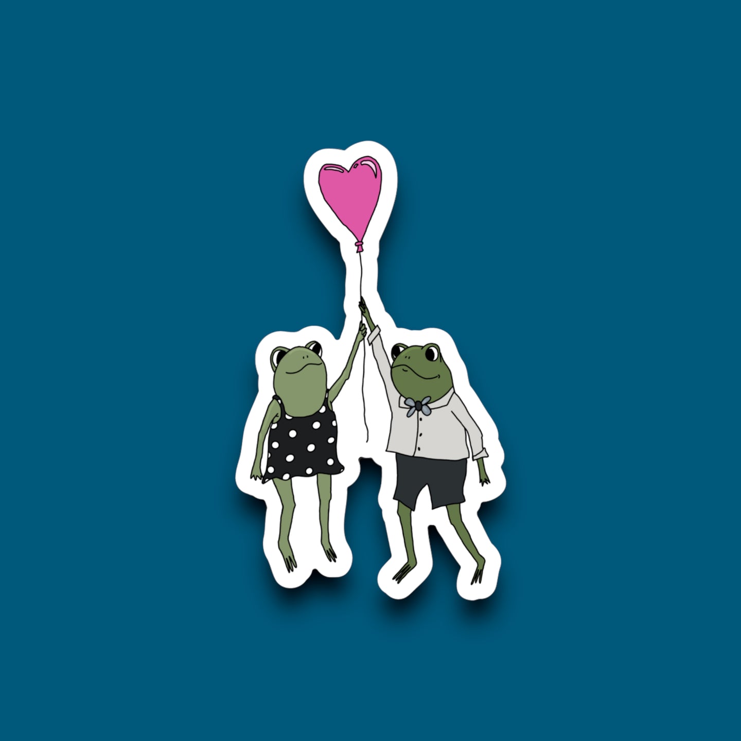 Valentines Day Frogs In Love Sticker