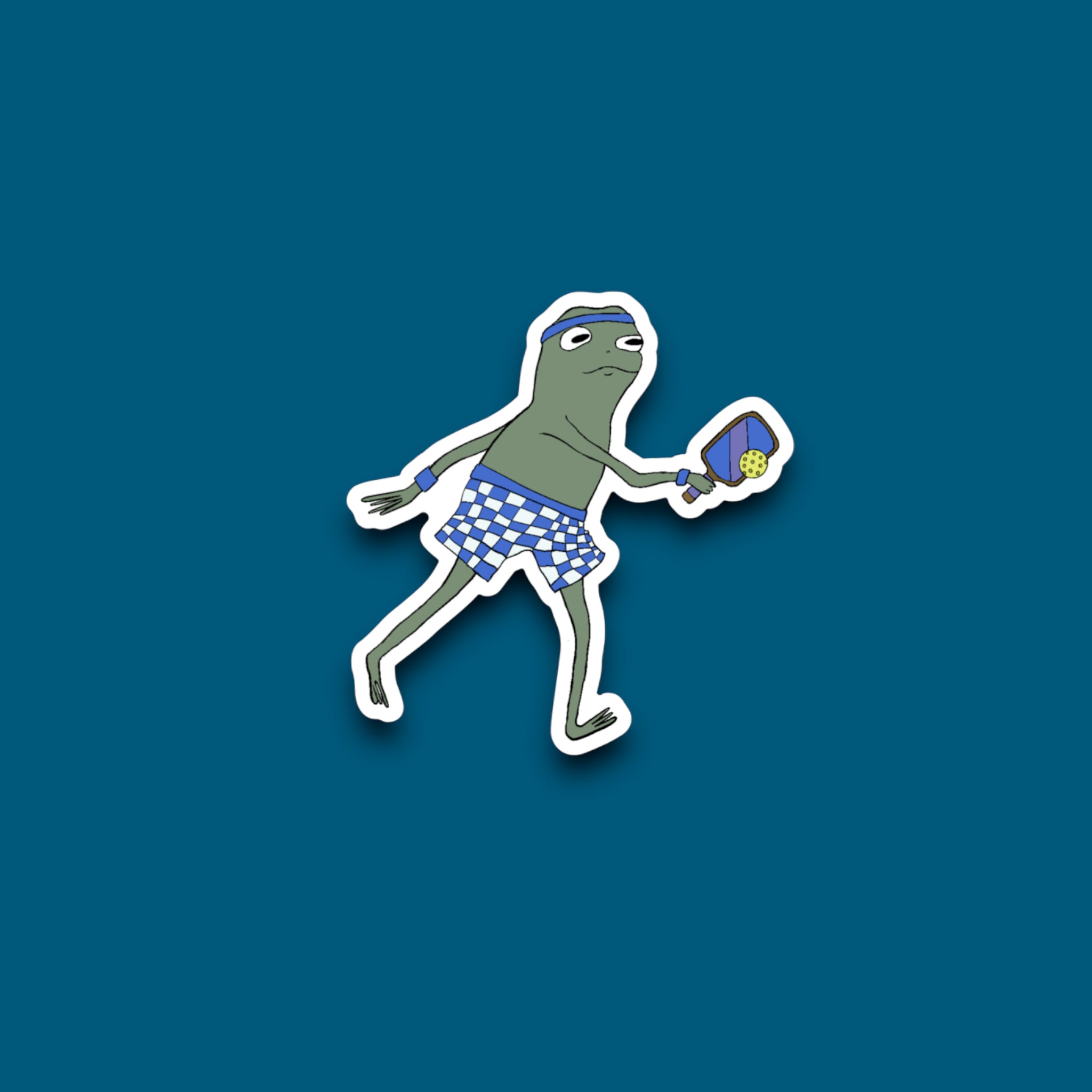 Pickle Ball Frog Sticker (K17) – Blue Bison Apparel