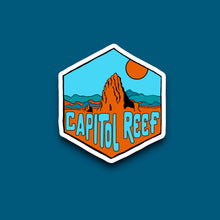Load image into Gallery viewer, Capitol Reef National Park, Utah- Hexagon Sticker
