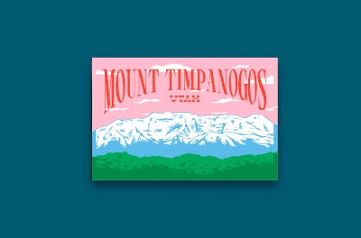 Mount Timpanogos Pink Sky Sticker