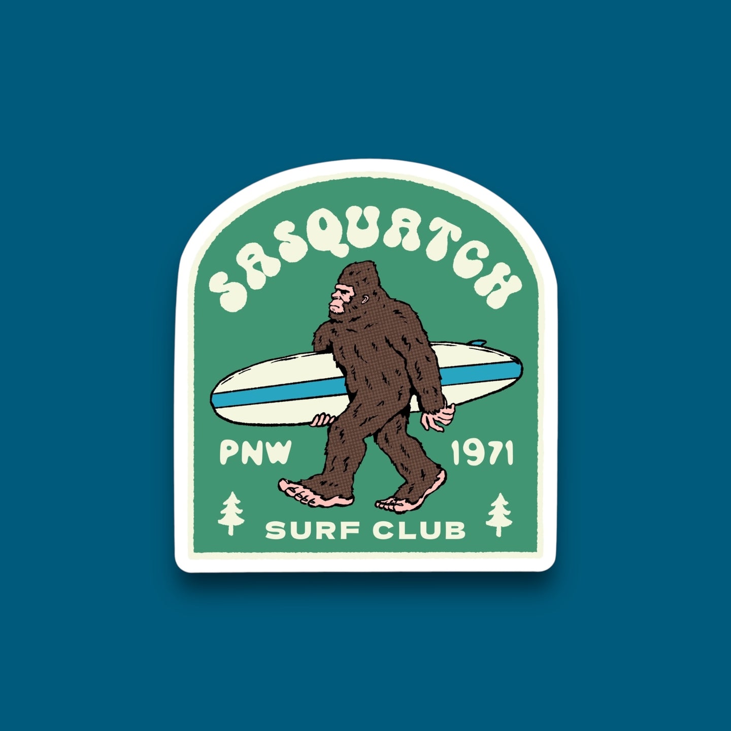 Sasquatch Surf Club Sticker