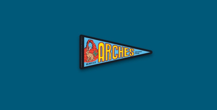 Arches Pennant Sticker