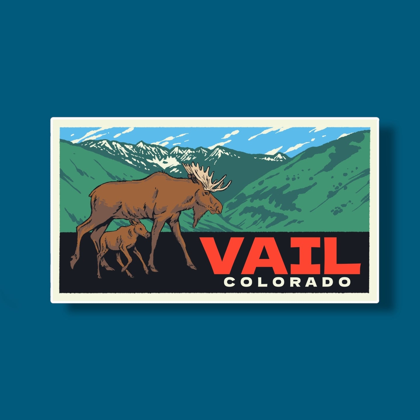 Vail Colorado Moose Sticker