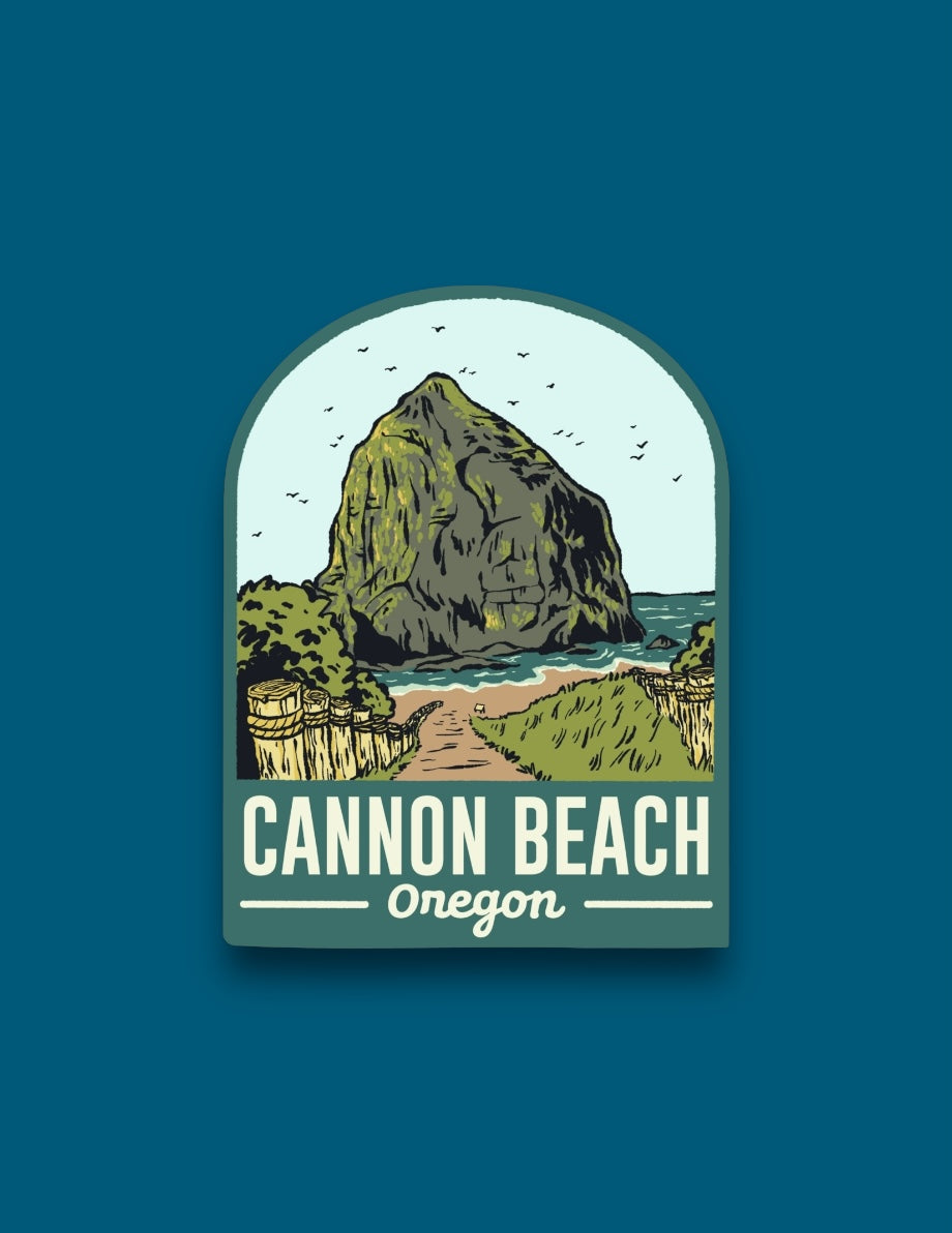 Cannon Beach Oregon Arch Sticker