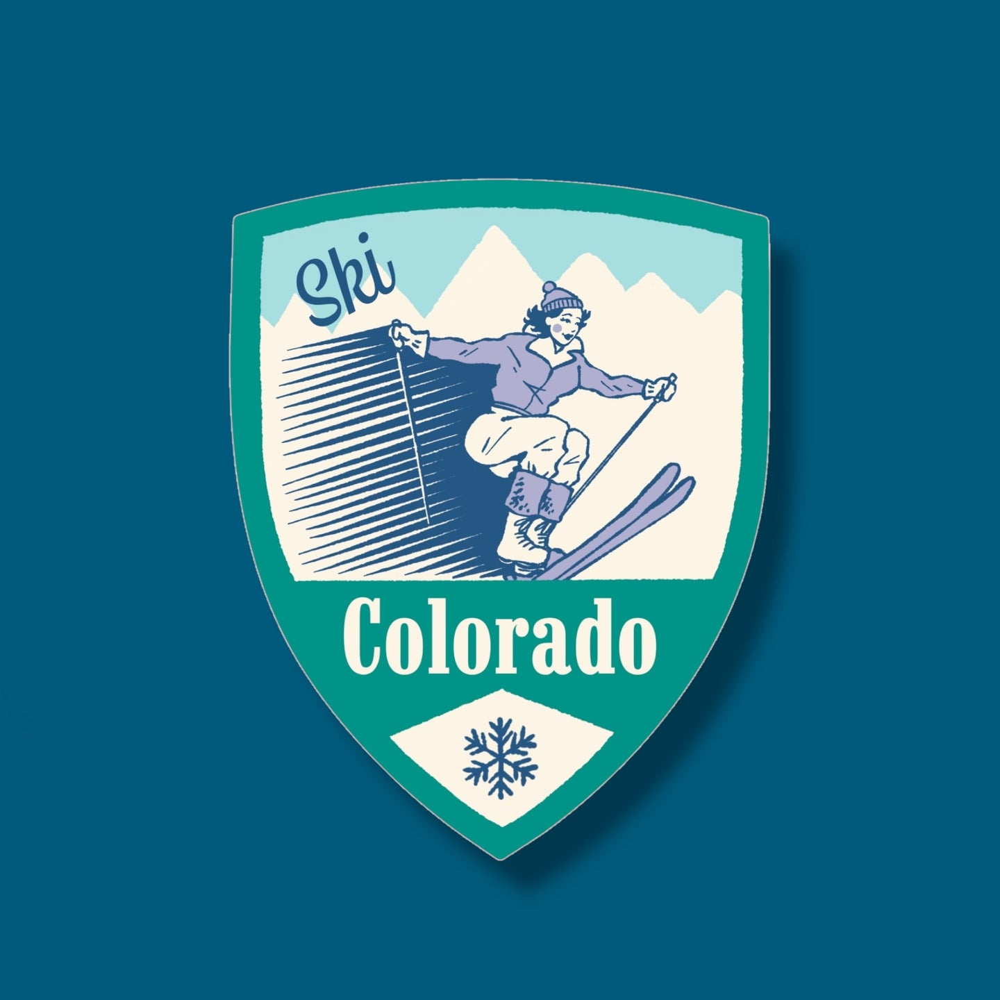 Ski Girl Colorado Sticker