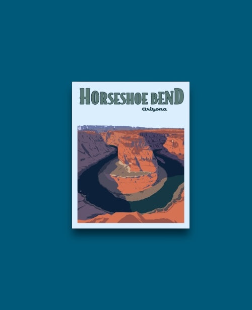 Horseshoe Bend Arizona - Poster Sticker