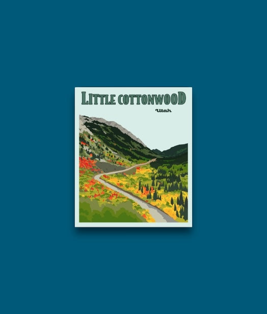 Little Cottonwood Canyon Utah - Poster Sticker