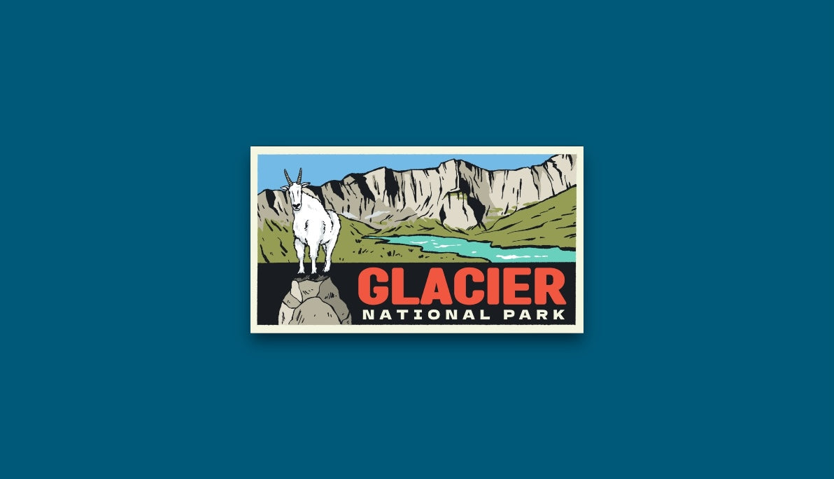 Glacier National Park Mountain Goat Sticker