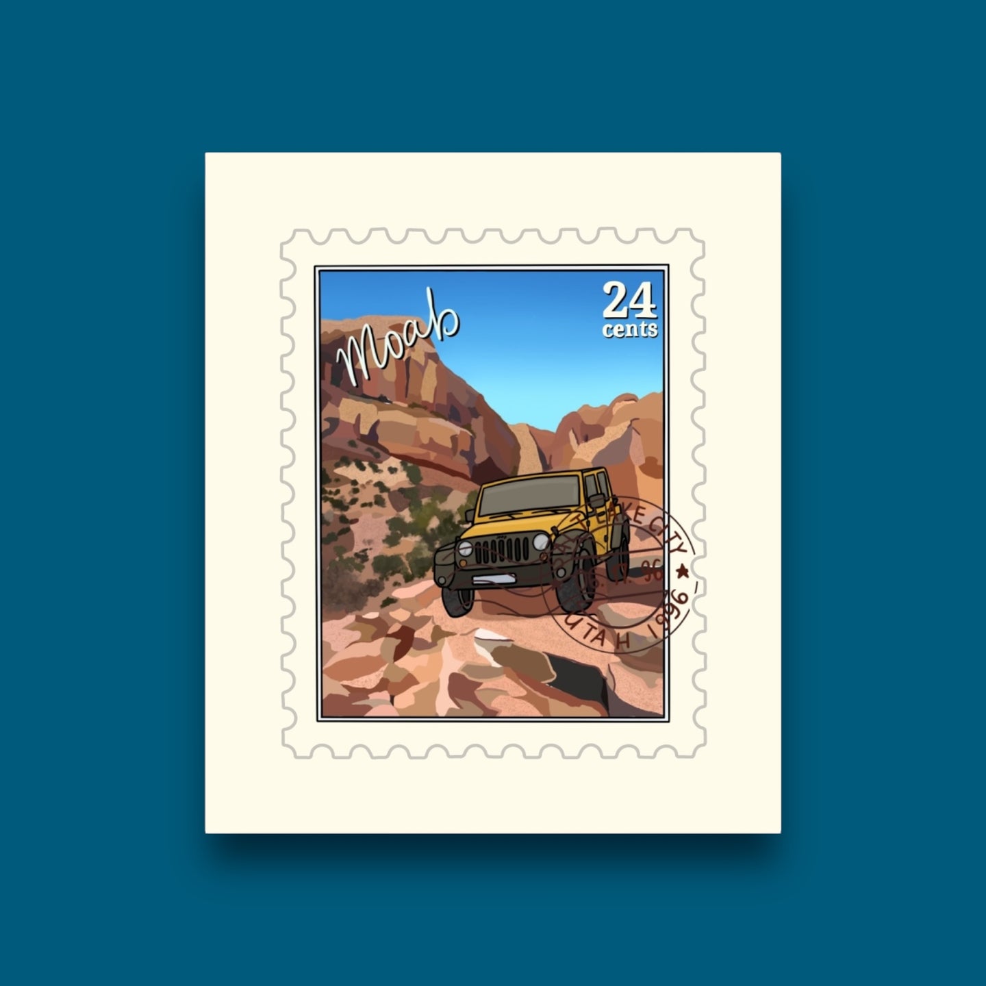 Moab Utah Stamp Sticker