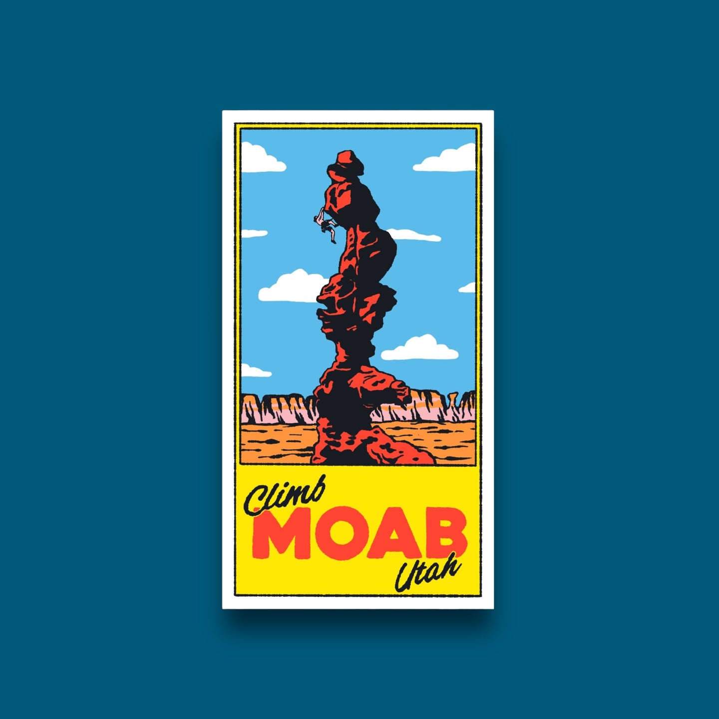 Climb Moab Utah Sticker