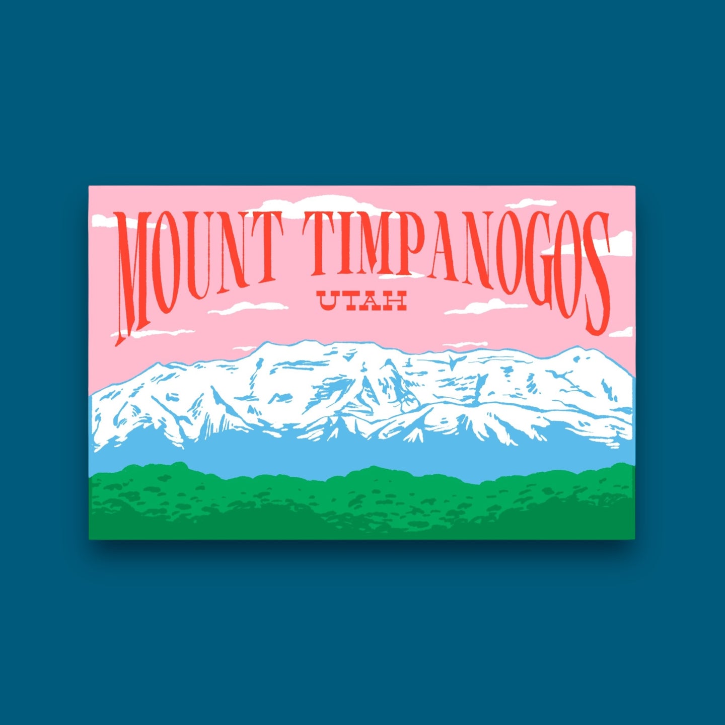 Mount Timpanogos Pink Sky Sticker