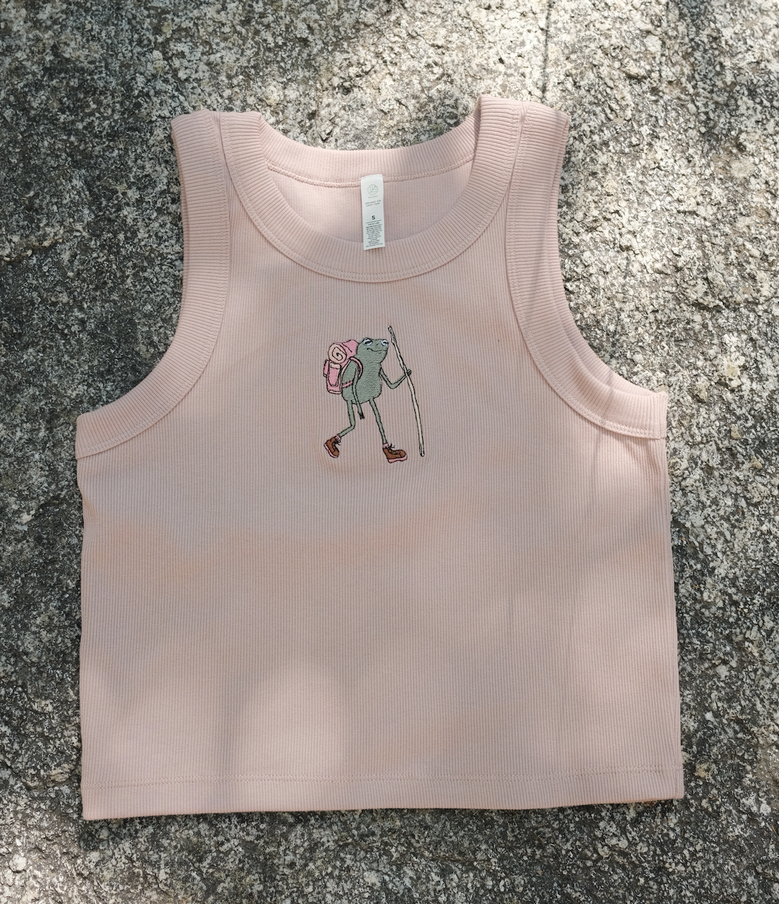 Hiker Frog Tank- Hazy Pink