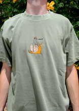 Load image into Gallery viewer, Snail Ridin’ Frog Tee, Green

