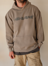 Load image into Gallery viewer, BLUE Flame Hoodie - Faded Grey
