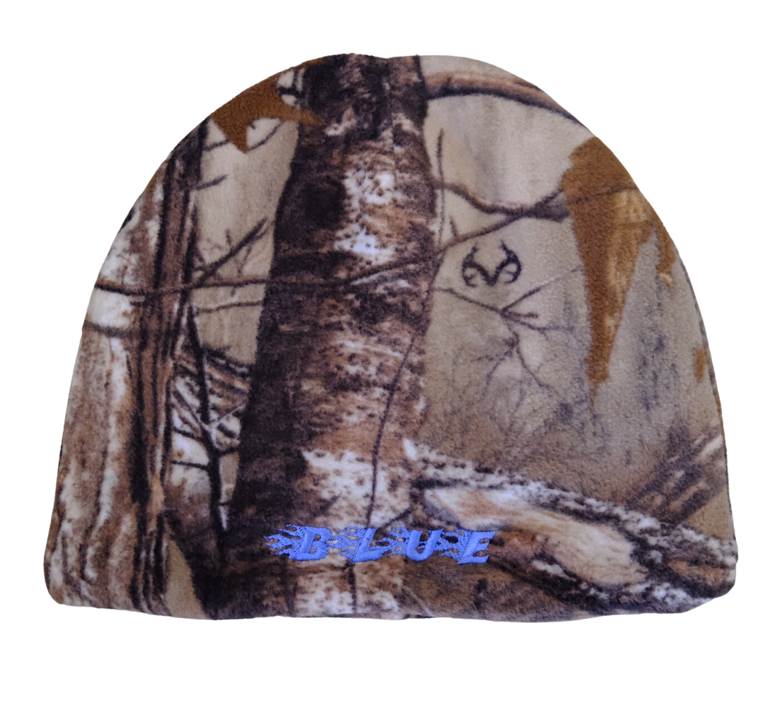 Camo Fleece Beanie - Blue