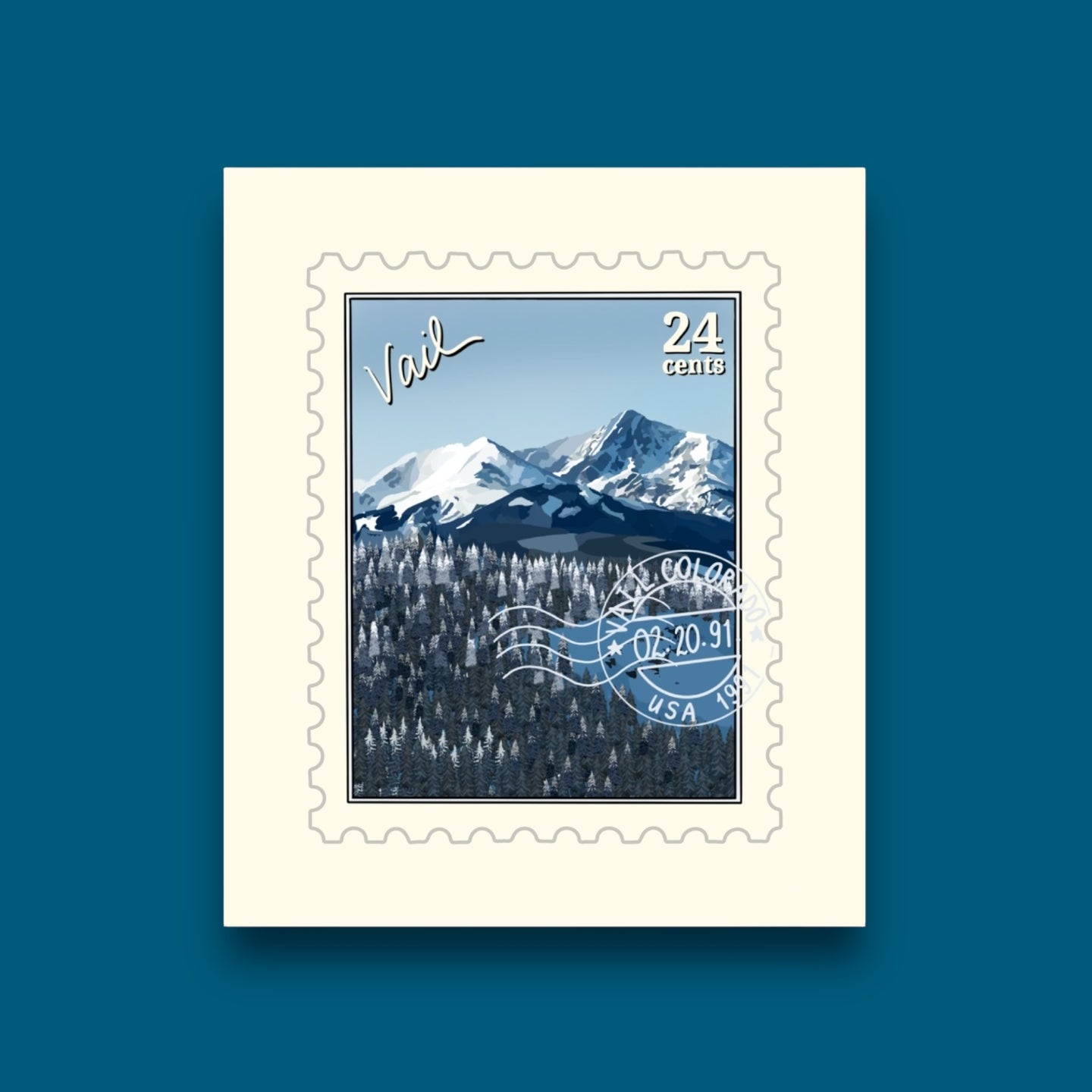 Vail Colorado Stamp Sticker